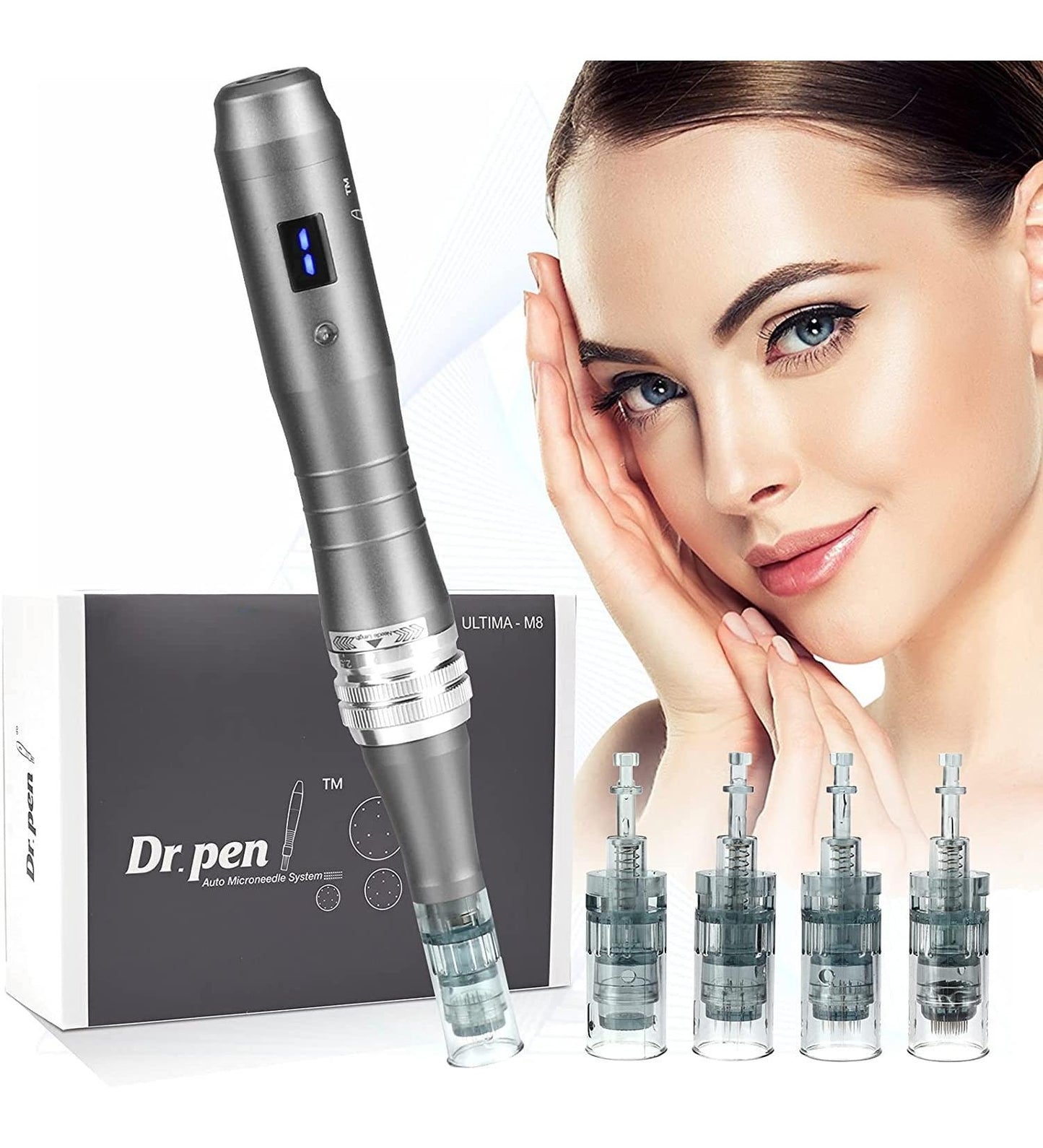 Dr.Pen Ultima M8 Pen with 12pcs Replacement Cartridges